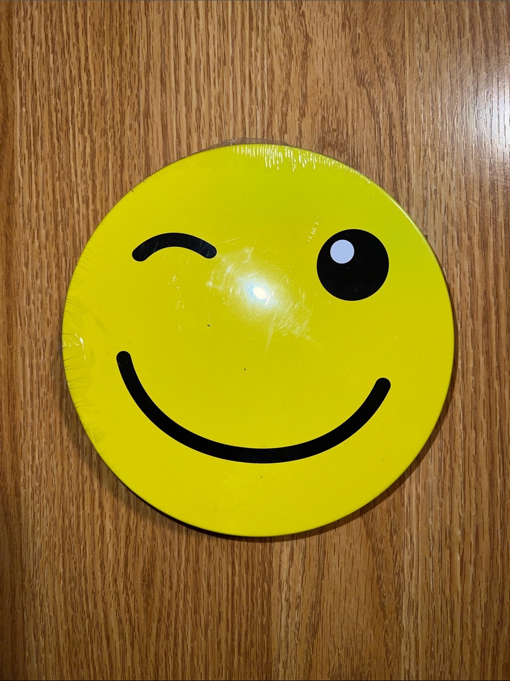 Yellow Winking Smiley Face Wall Decor